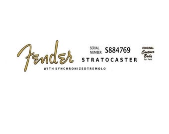 DECALCOMANIA PER CHITARRA Fender Stratocaster / Adesivo / Trasferimento - Foto 8