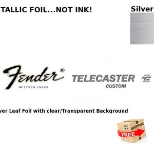 Fender Telecaster Guitar Decal Head stock Restoration Waterslide Logo 45s