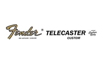 Fender Telecaster Guitar Decal Head stock Restoration Waterslide Logo 11b