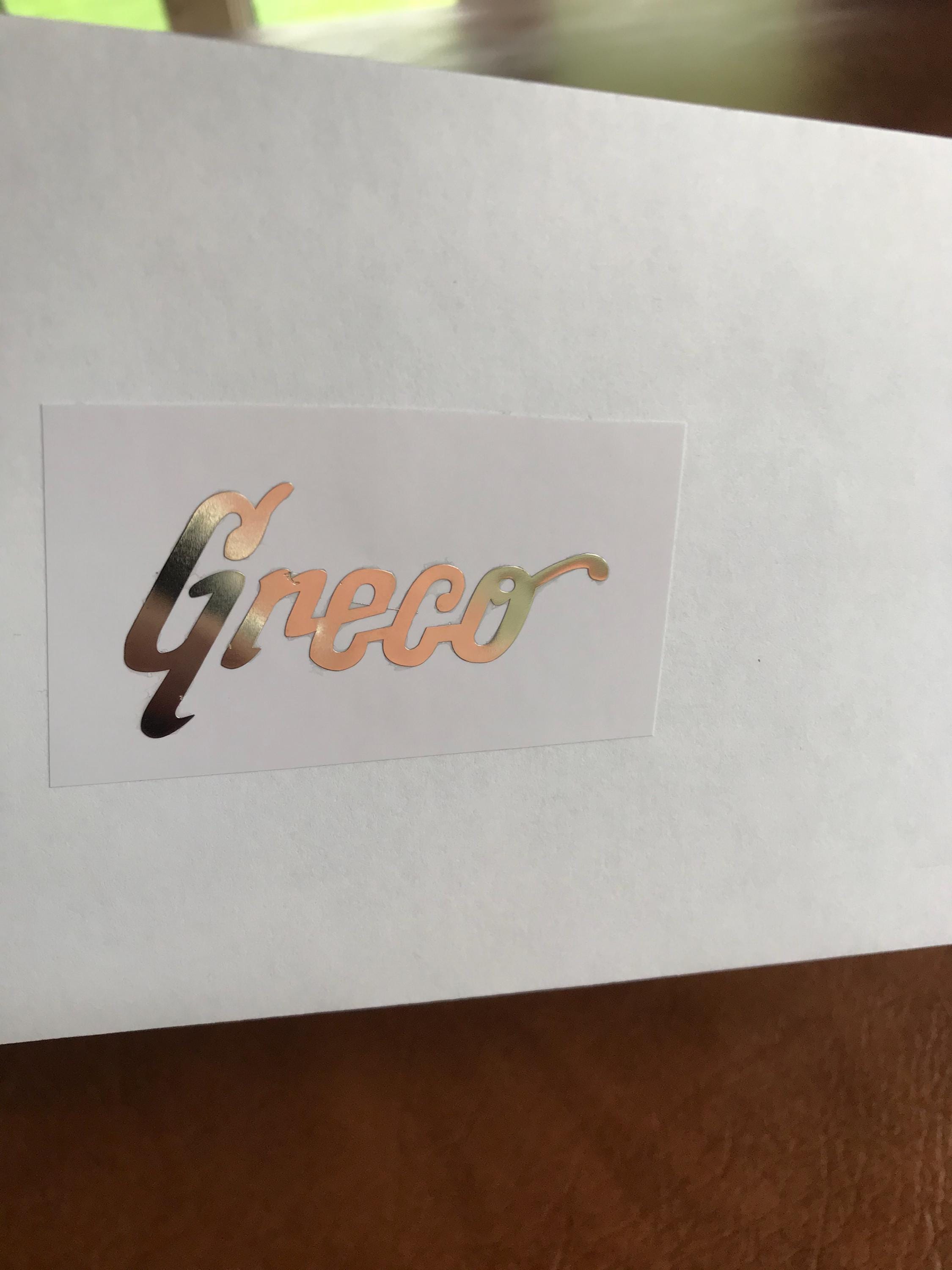 Greco ギター デカール 3D レーザーカット メタル ヘッドストック 修復