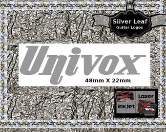 Univox gitaar stickervel voorraad restauratie waterglijbaan logo 157s