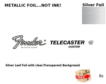 Fender Telecaster Guitar Decal Head stock Restoration Waterslide Logo 8s