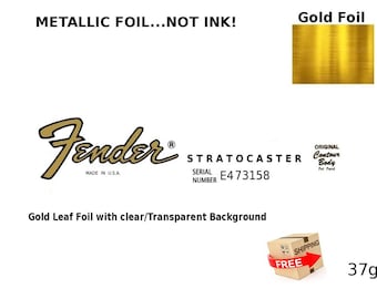 Fender Stratocaster Guitar Decal Head stock Restoration Waterslide Logo 37g