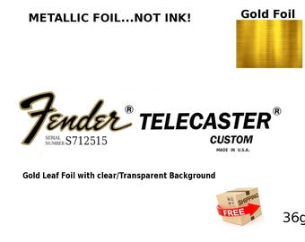 Fender Telecaster Guitar Decal Head stock Restoration Waterslide Logo 36g