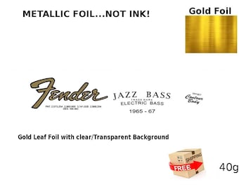 Fender Jazz Bass Guitar Decal Head stock Restoration Waterslide Logo 40g