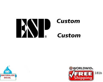 ESP stickervel gitaarkop voorraad restauratie waterglijbaan logo 181b