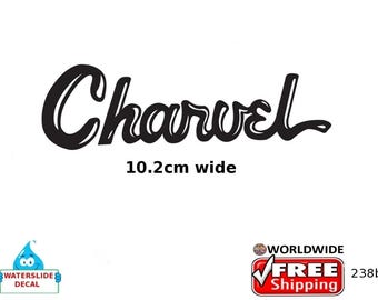 Calcomanía para guitarra Charvel con logotipo Waterslide para restauración de clavijero 238b