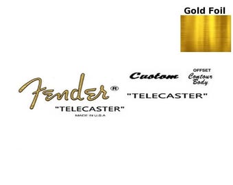 Fender Telecaster Guitar Decal Head stock Restoration Waterslide Logo 12g