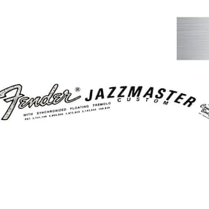 Fender Jazzmaster Guitar Decal Head stock Restoration Waterslide Logo 15s