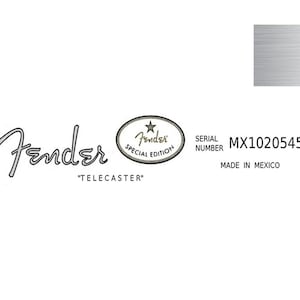 Fender Telecaster Guitar Decal Head stock Restoration Waterslide Logo 19s