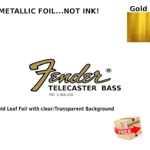 Fender Telecaster Guitar Decal Head stock Restoration Waterslide Logo 41g