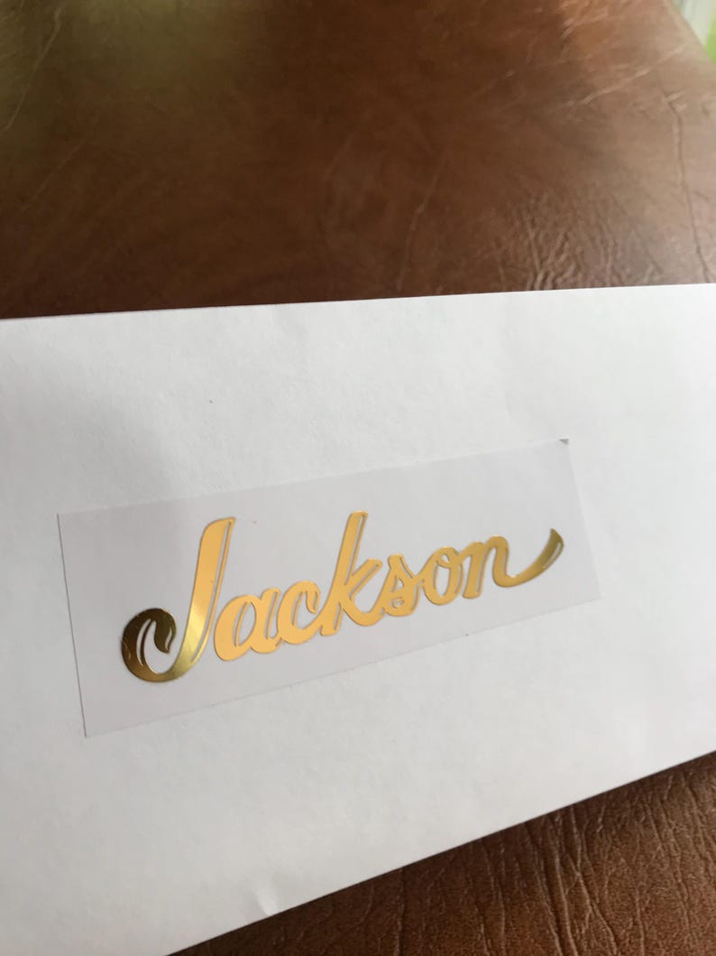 Jackson Guitar Decal 3d Laser Cut Metal Headstock Restoration Sticker ...
