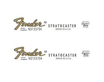Fender Gitarre Aufkleber Kopfstock Restaurierung Waterslide Logo 329
