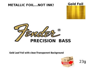 Fender Precision Bass Guitar Decal Head stock Restoration Waterslide Logo 23g