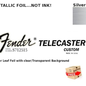 Fender Telecaster Guitar Decal Head stock Restoration Waterslide Logo 36s