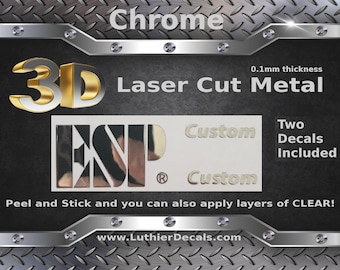 ESP-gitaarsticker 3D-lasergesneden metalen kop restauratiesticker M31