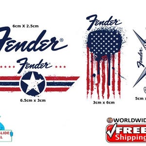 Fender Guitar Decal Head stock Restoration Waterslide Logo 122