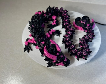 3D printed Dark Heart Dragon by Cinderwing3D, Articulated, 2-feet long