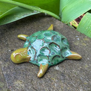 Little ceramic turtle sculpture ~ handmade pottery