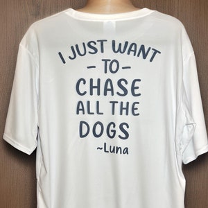 Custom T-Shirt | White | Sublimation | Polyester | Add your picture | Add any text | Pet to cartoon