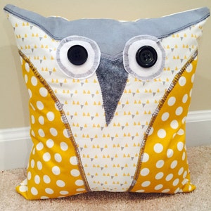 Daisy May Owl Pillow PDF easy pattern for beginners and kids image 1