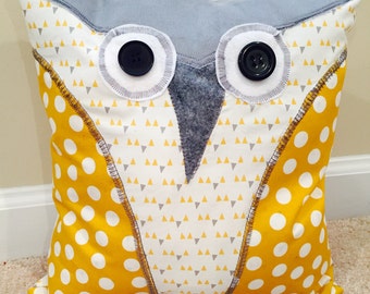 Daisy May Owl Pillow PDF easy pattern for beginners and kids
