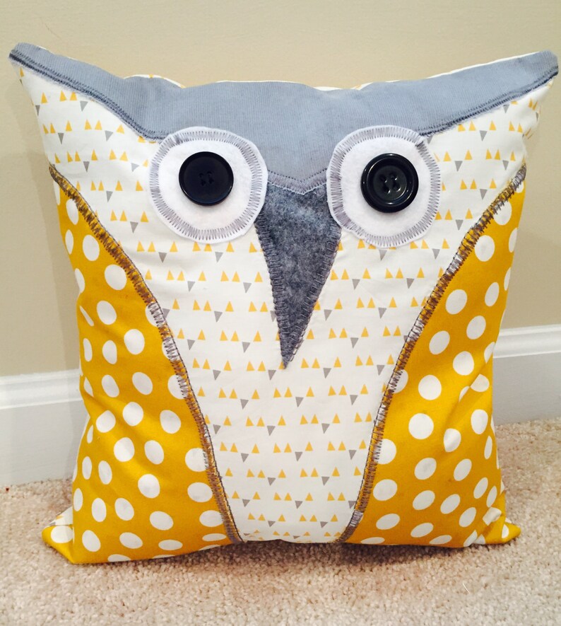 Daisy May Owl Pillow PDF easy pattern for beginners and kids image 1