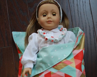 Match with Me--Sleeping Bag for 18" Doll Pattern PDF file beginner easy