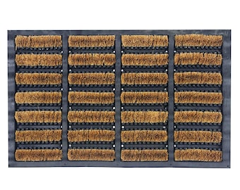 Nimbus Tuff Scrape Doormat Outdoor - Long Lasting - Removes Grass, Mud & Dirt - 100% Coir with Rubber Backing Non-slip Doormats (40x60 CM)