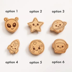 Oak & Beech Furniture Handles | Space Drawer Knobs | Solid Wood Nursery Decor beech