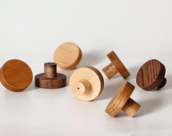 Pomo redondo para muebles de roble y haya Tiradores para armarios de tocador Diseño minimalista