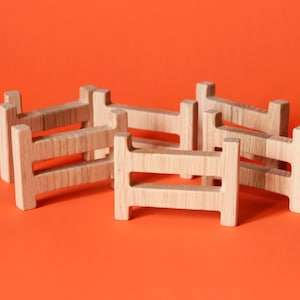 Toy Wooden Fence | Dollhouse Accessory | Rustic Miniature Fence for Crafts, Fairy Gardens