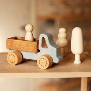 Wooden toy cars for toddlers Children gift Truck for a boy