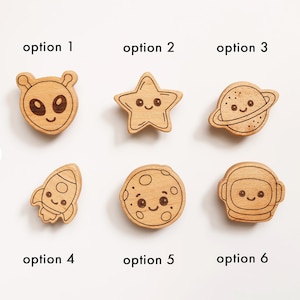 Tiradores de cajón de roble macizo: tiradores infantiles para cajones y armarios. Decoración infantil. beech