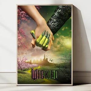 Wicked Printable Poster, Wicked Movie Print, Home Decor, Digital Download