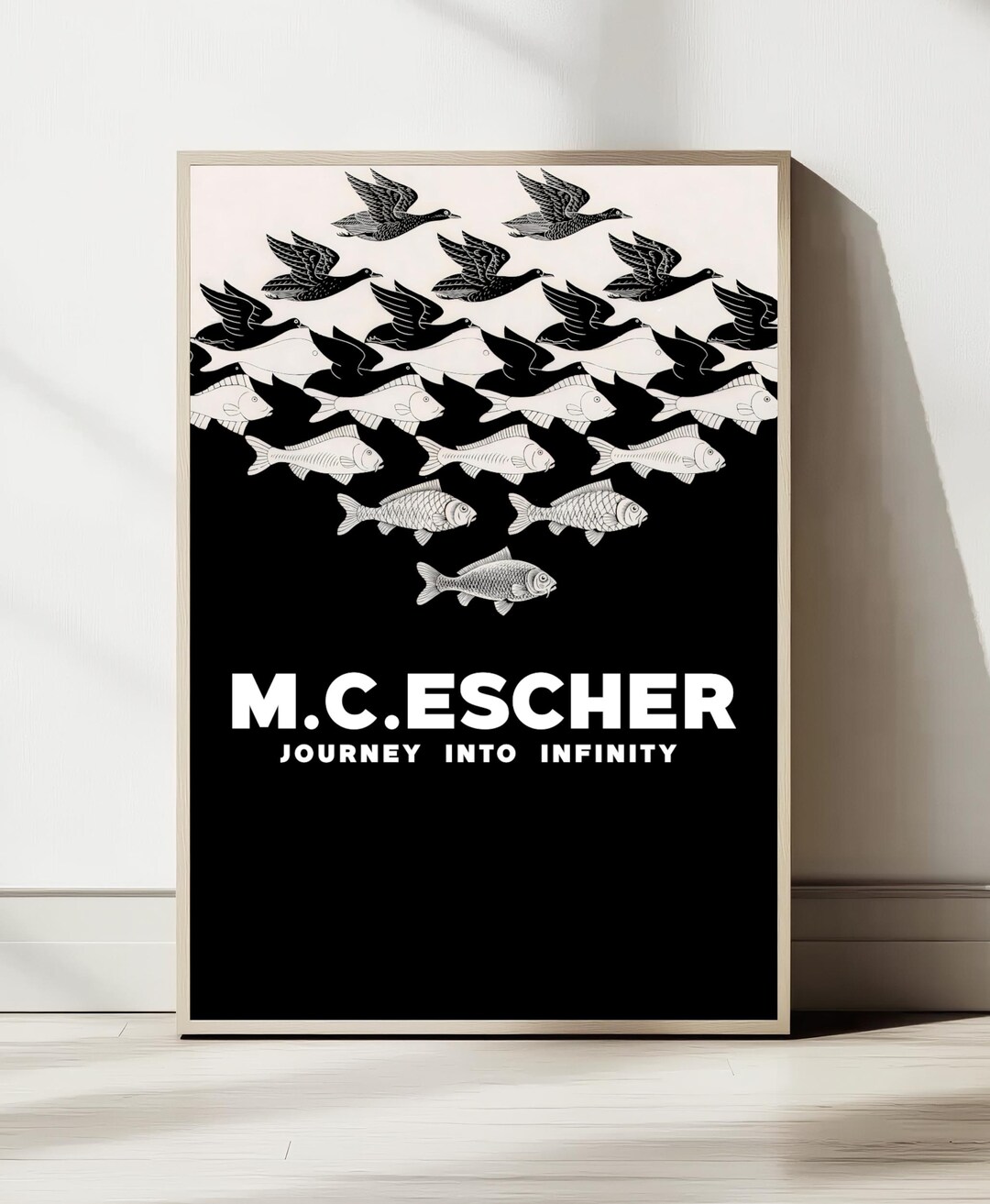 MC Escher Printable Poster, Wall Art Print, Sky and Water, Digital Download - Etsy