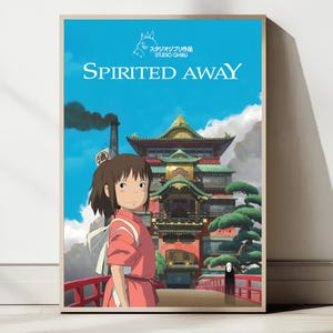 Poster stampabile del film "La città incantata", stampa dello Studio Ghibli, arredamento per la stanza in stile anime, download digitale