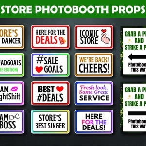 Store Reopening Photo Booth Props, Grand Opening Printable Decorations, Business Launch Party, Instant Download