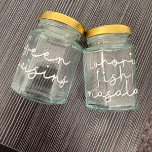 Personalised vinyl label stickers - For jars/glass