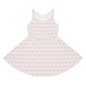 Girls&#39; Sleeveless Sundress (AOP) - Palm Beige