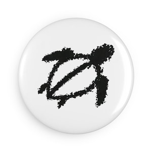 Button Magnet, Round (1 & 10 pcs) - Honu Black