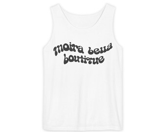 Unisex Garment-Dyed Tank Top - Logo Black