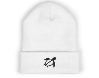 Classic Cuffed Beanie (Embroidery) - Honu Black