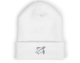 Classic Cuffed Beanie (Embroidery) - Honu Beige