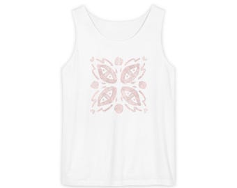 Unisex Garment-Dyed Tank Top - Poke Beige