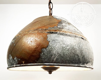 Large Rustic Bucket Farmhouse Industrial Chandelier - Galvanized Metal Kitchen Farmhouse Pendant Chandelier Flush Mount Farmhouse LampGoods