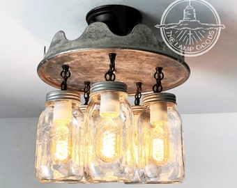 Uniquely Crafted Mason Jar Rustic Farmhouse Lights Von Lampgoods