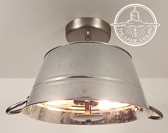 Lámpara de techo galvanizada para bañera de lavado de ropa - Accesorio de iluminación Lámpara de araña de granja Lámpara de bombilla Edison para cocina Productos