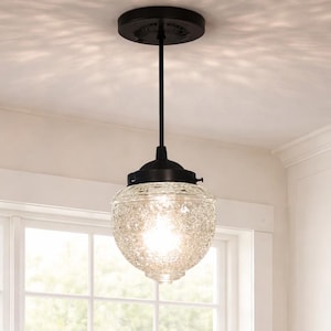 Antique Glass PENDANT Lights Acorn Globes - Hanging Ceiling Lighting Bathroom Vanity Vintage Chandelier Fixture Flush Mount Kitchen Lamp