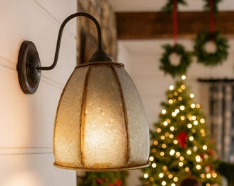 Rustic Octagon Galvanized Dome Wall Sconce – Farmhouse Industrial Light Fixture – Galvanized Metal Wall Lamp – Rustic Bathroom